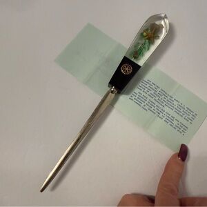 CLEARFLOAT ROTARY INTERNATIONAL NEW LETTER OPENER 9” SHELL MOTIF HANDLE HOME USA